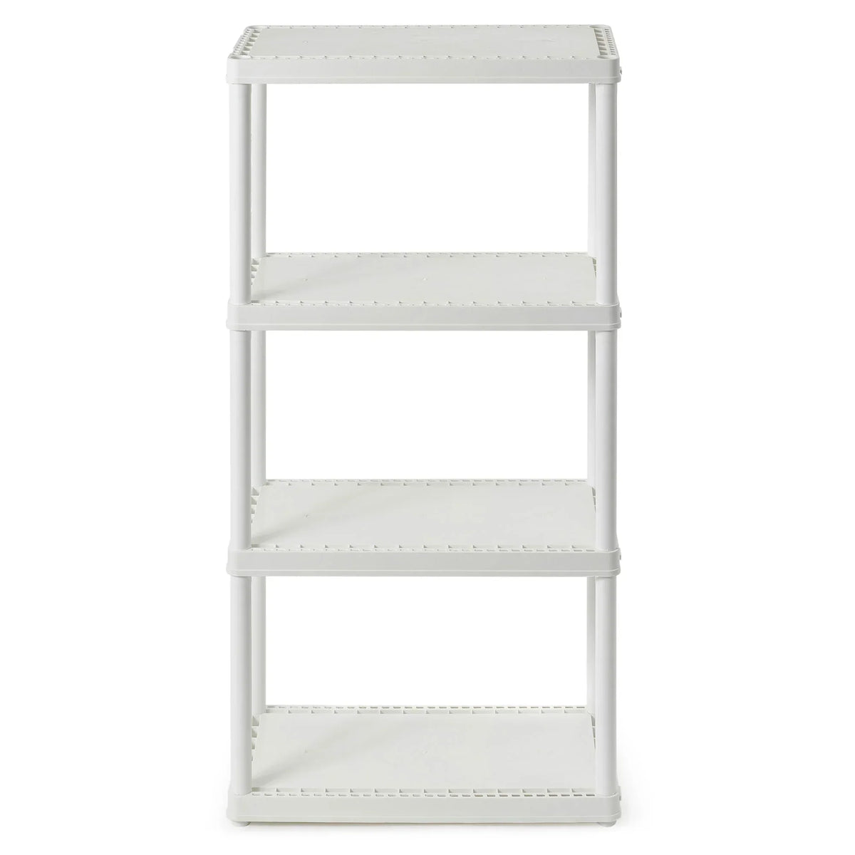 Gracious Living 4 Shelf Set Height Light Duty Storage Unit, White (2 Pack)