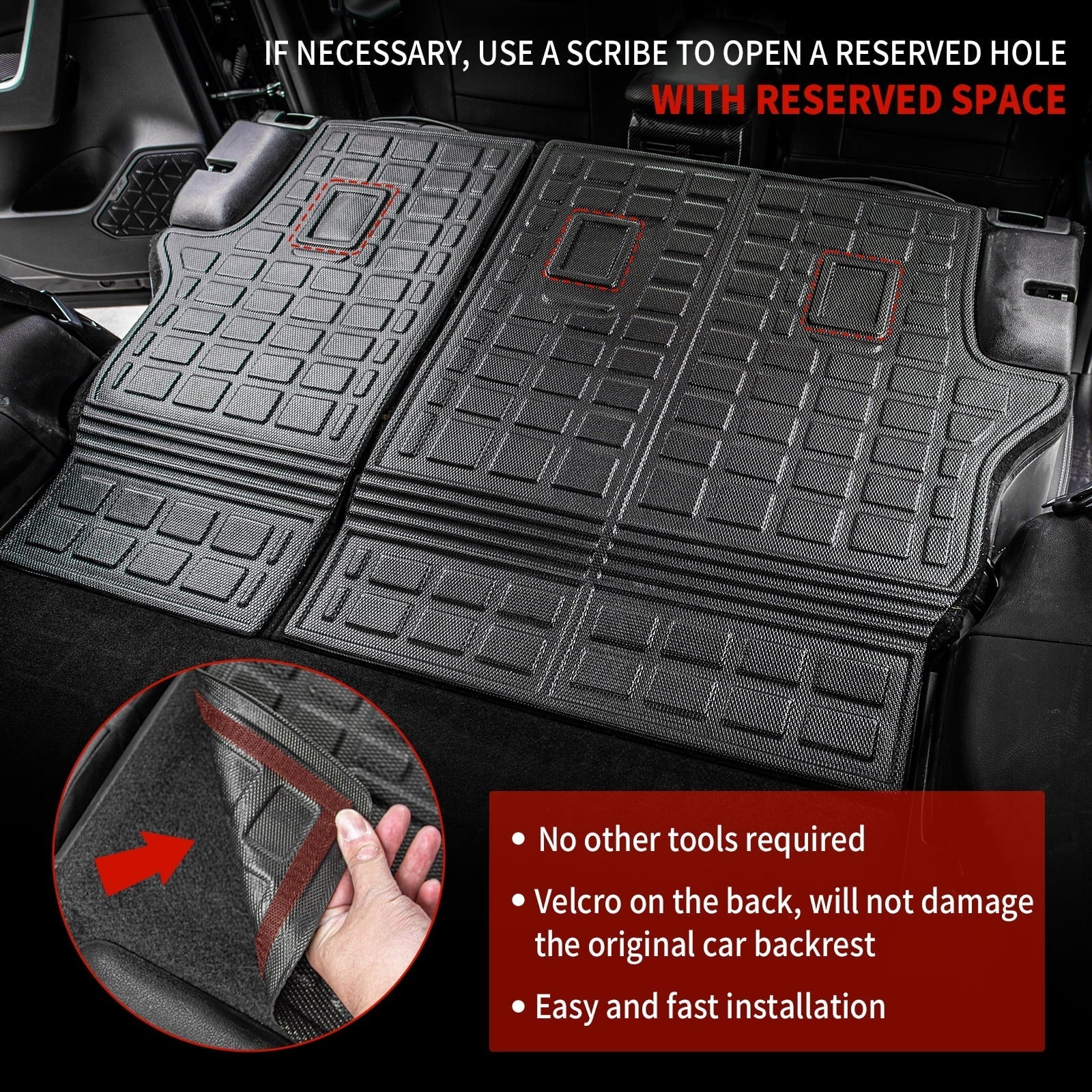 Fit 2019-2024 Toyota RAV4 Back Seat Protector TPE All Weather Trunk Mats 2023 RAV4 Accessories