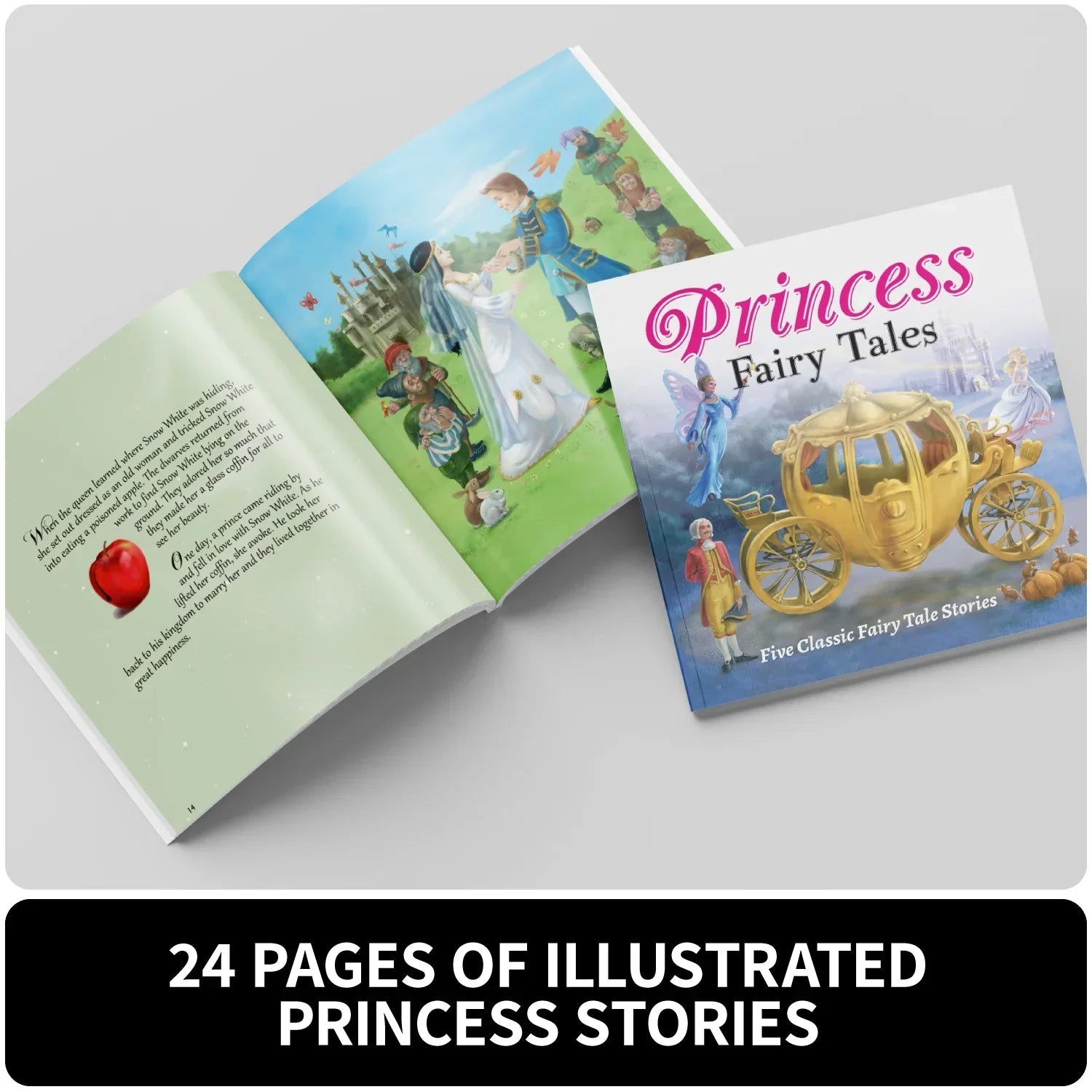 Spicebox Children's Art Kits Imagine It Princess Stencil Stories, 5 Fairytale Scenes To Recreate, Drawing Stencil Art And Activity Kit For Kids
