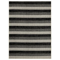 Nicole Miller New York Patio Country Charlotte Modern Striped Indoor/Outdoor Area Rug, Black/Grey, 5'2"x7'2"