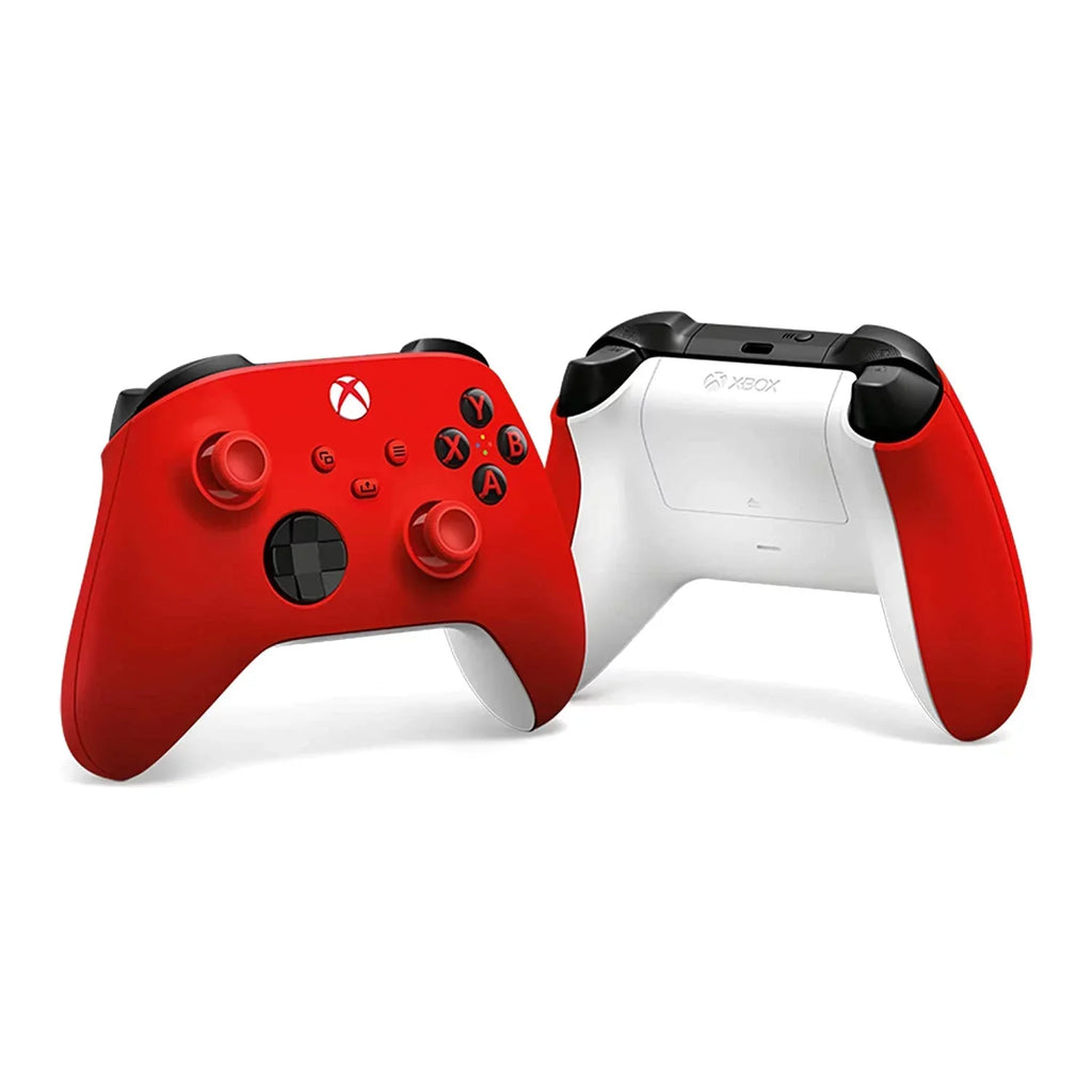 Microsoft Xbox Series S 512GB Digital Console with Extra Wireless Controller - Pulse Red - Surge CHARGEDOCK Dual Charge Base and Powerpack Battery/Charge Cable Bundle with Microfiber Cleaning Cloth