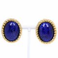 Pre-Owned Christian Dior Earrings, Gold Plated, Made in Germany, Blue, Approx. 35.5g, Women's (Good)