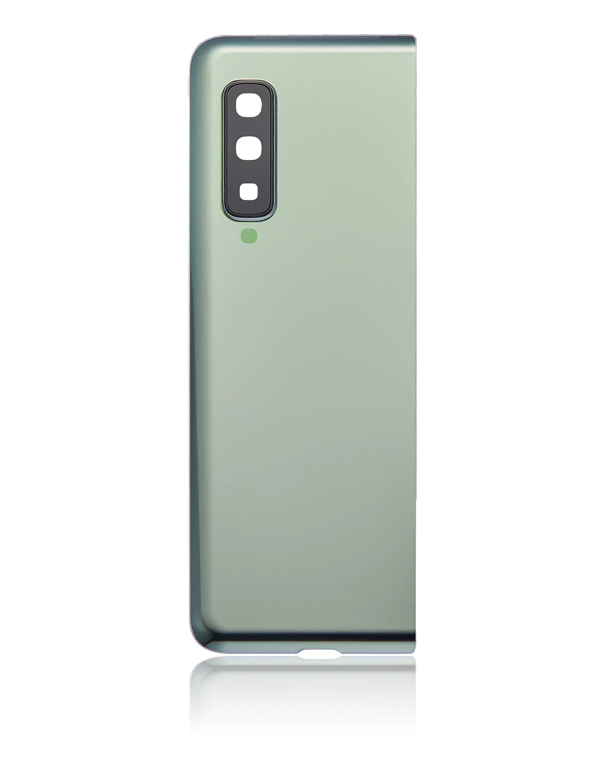 Replacement Back Cover Glass With Camera Lens Compatible For Samsung Galaxy Fold 4G (F900) (Aftermarket Plus) (Space Silver)