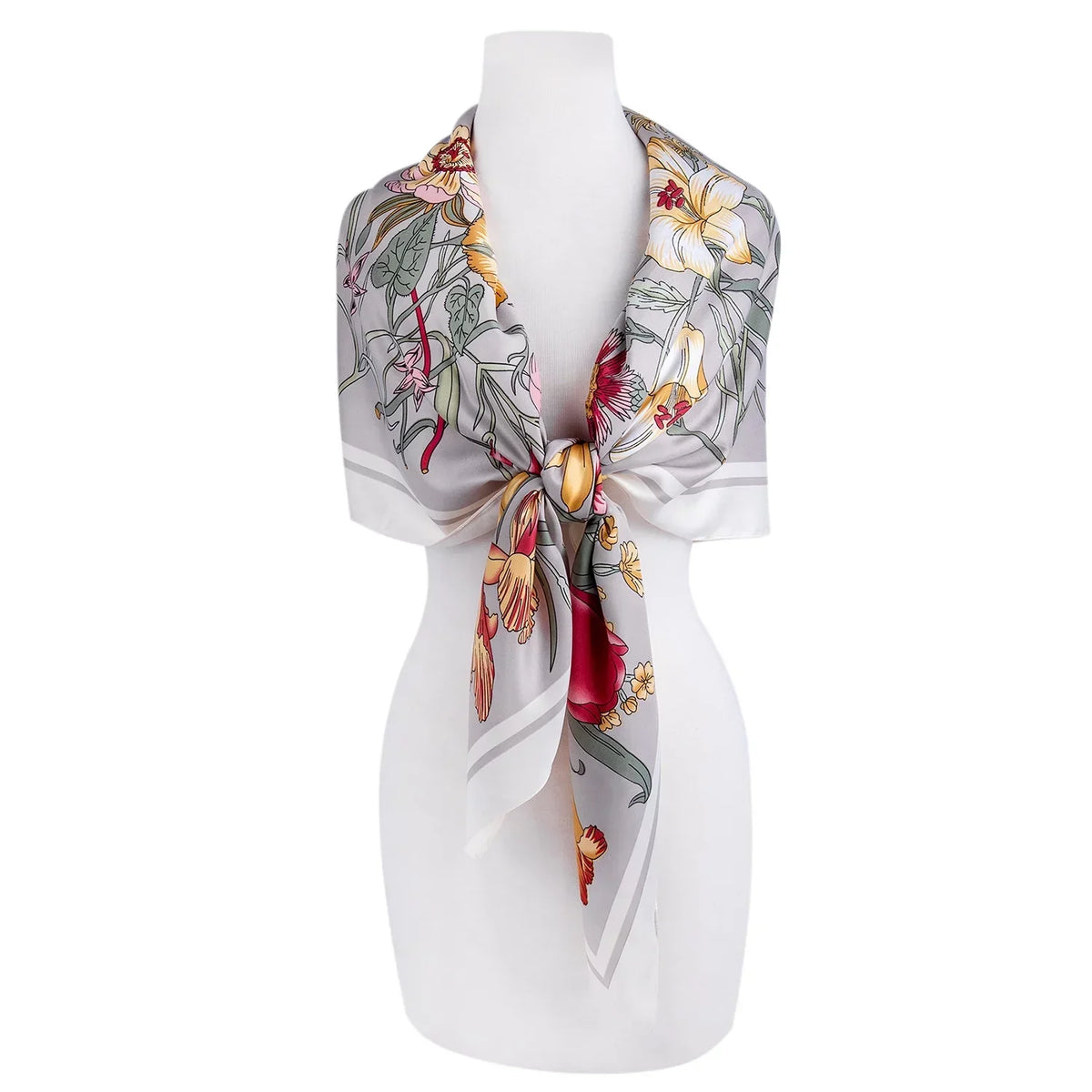 STP GOODS Evening Shawl and Wrap for Women Botany Beige Silk Shawl 51x51'' (130 * 130 cm) Travel Scarf Tops Fashion Shawl for Wedding