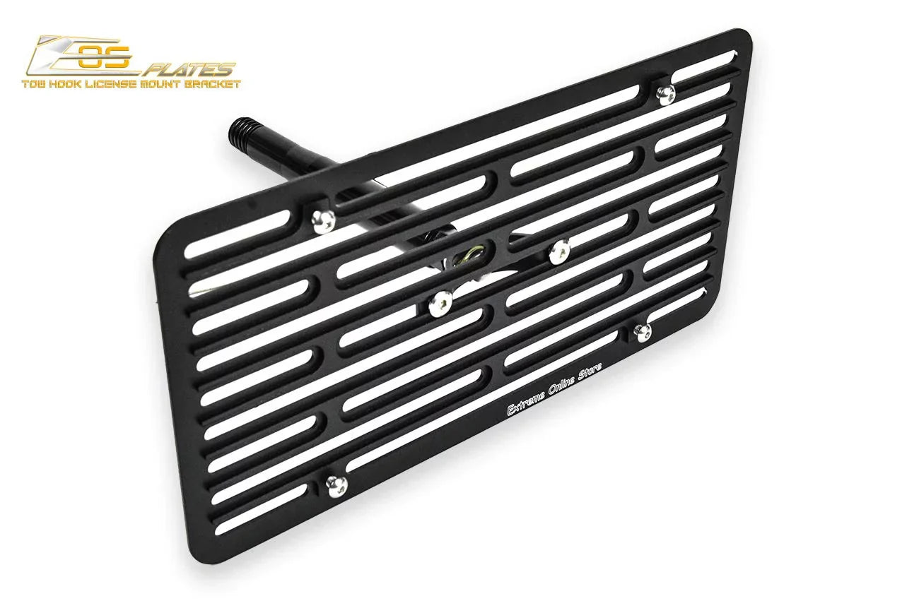 Extreme Online Store for 2011-2015 Mini Cooper 2Dr Convertible R57 MK2 Cooper/Cooper S | EOS Plate Version 2 Full Sized Front Bumper Tow Hook License Relocator Mount Bracket