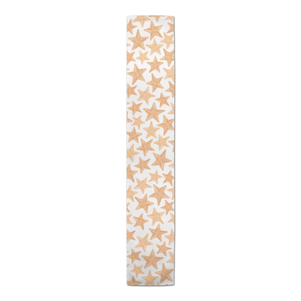 Creative Products Orange Sketched Starfish 16x90 Poly Twill Table Runner