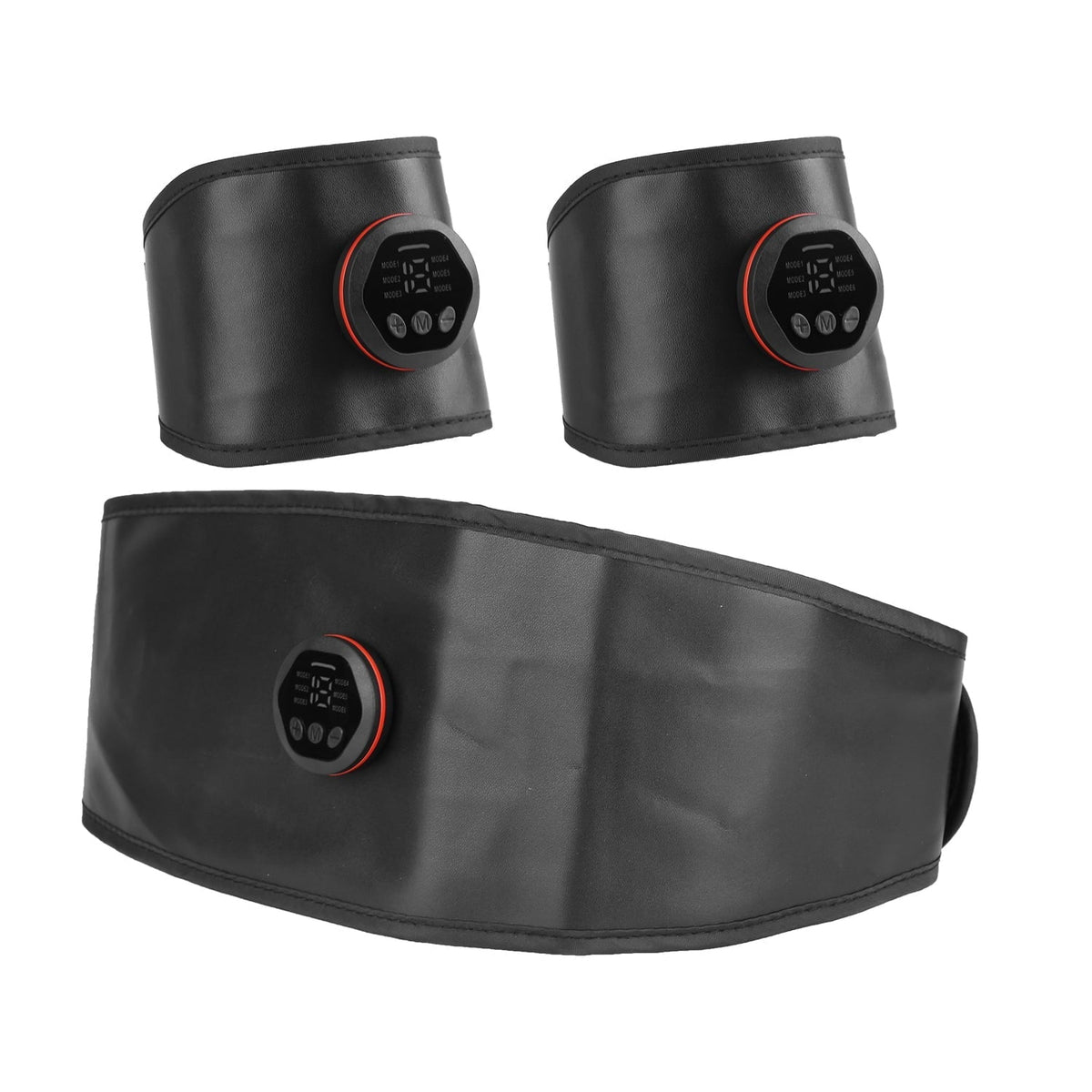 iMounTEK Muscle Stimulator Workout Equipment Abdominal Toning Belt ABS Training Fitness Equipment Waist Trimmer Belt, 6 Modes, 18 Intensity Levels, Home Office Equipment