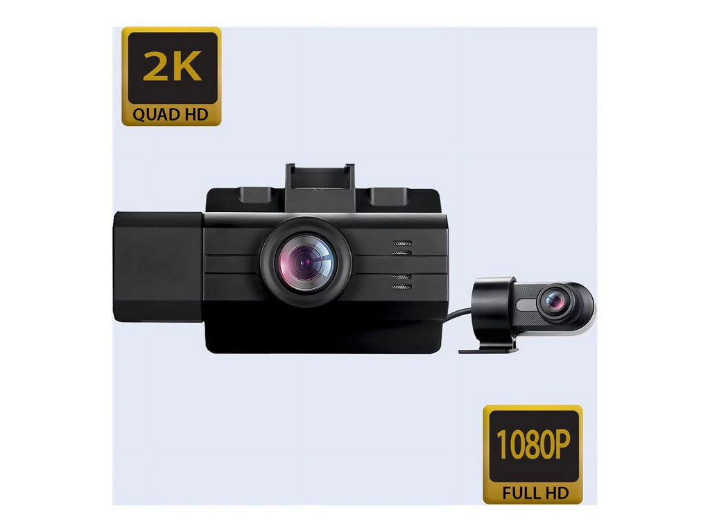 myGEKOgear by Adesso Scout Pro 2K 3-Channel Dash Cam Surveillance Edition with Front View, Cabin View, Rear - Wide Angle View - G-Sensor GOSP32G