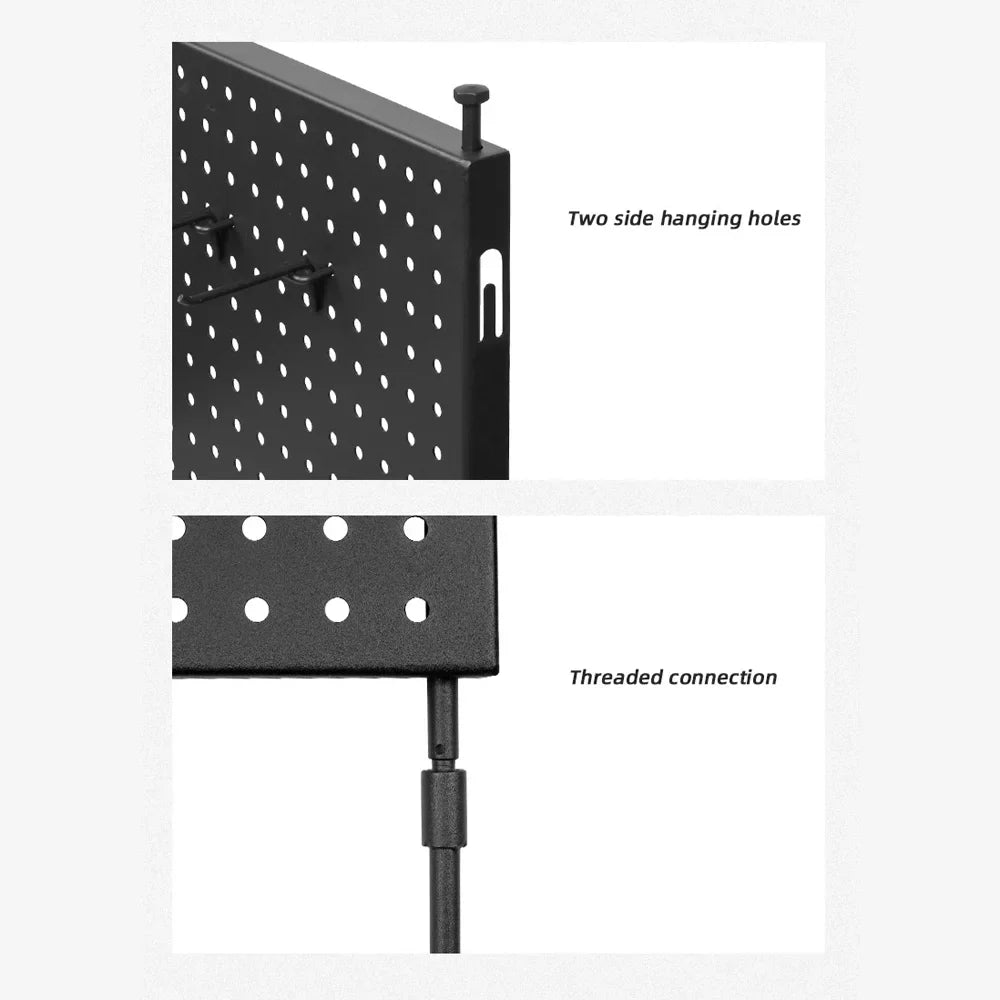 Radirus Camping BBQ Picnic Display Storage Rack, Multifunctional Portable Hole Board Shelf for Cups and Bowls