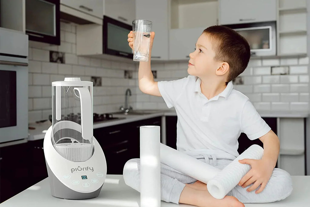 Hydrogen Alkaline Water Pitcher - Rich Hydrogen Water Generator Electrolysis Jug with SPE and PEM Concentrator Technology. Balanced Purified Water PH Levels and Filtered with Calcium Sulf