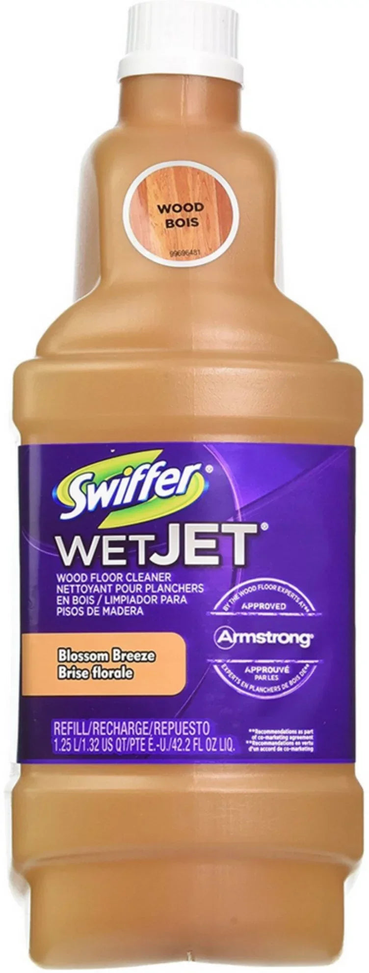 Swiffer WetJet Wood Floor Cleaner Refill, Blossom Breeze 42.20 oz (Pack of 2)