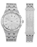 Elgin Adult Male Analog Watch and Bracelet Set in Silver (FG170010ST)