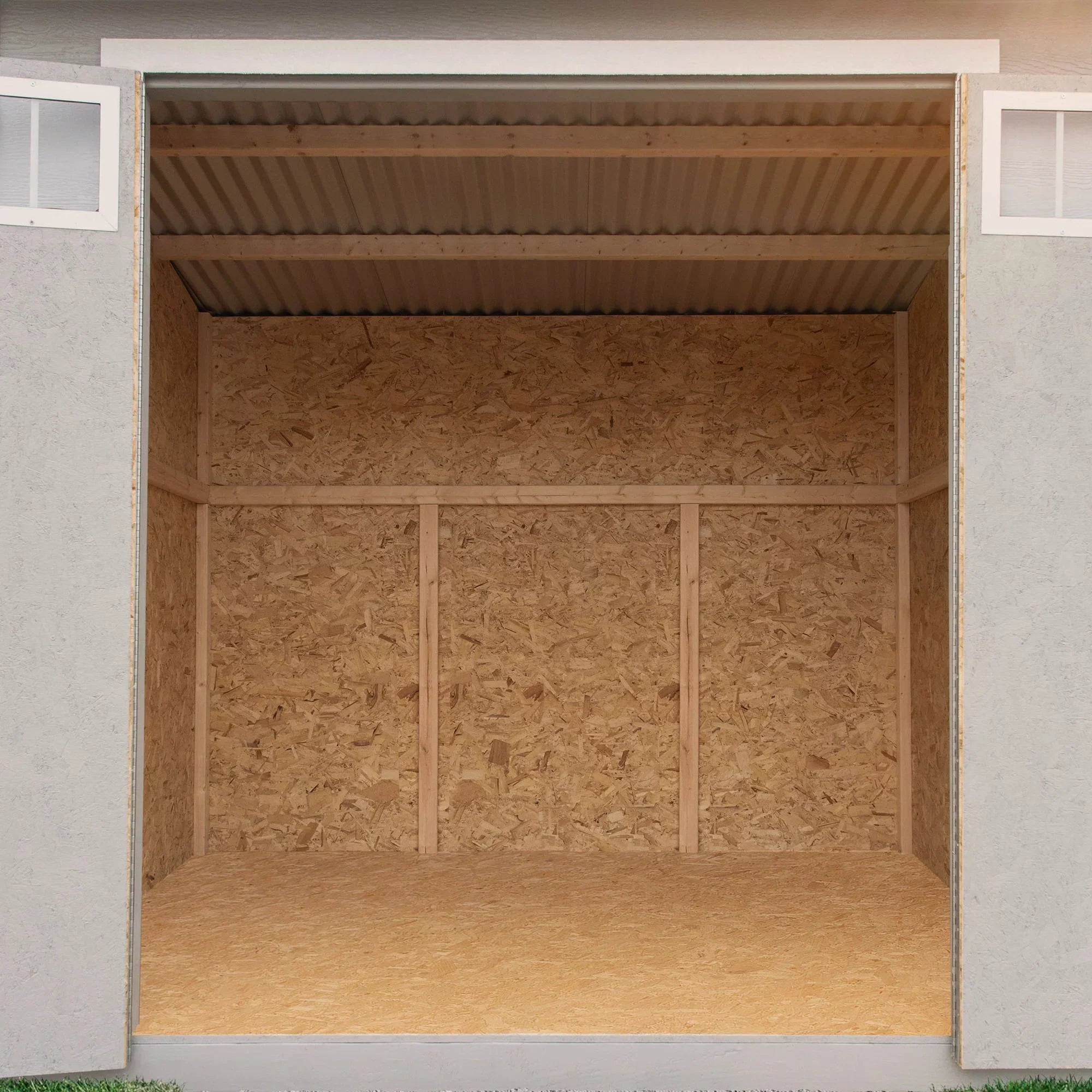 Handy Home Products Highland 8 ft x 6ft Storage Shed with Palram Roof