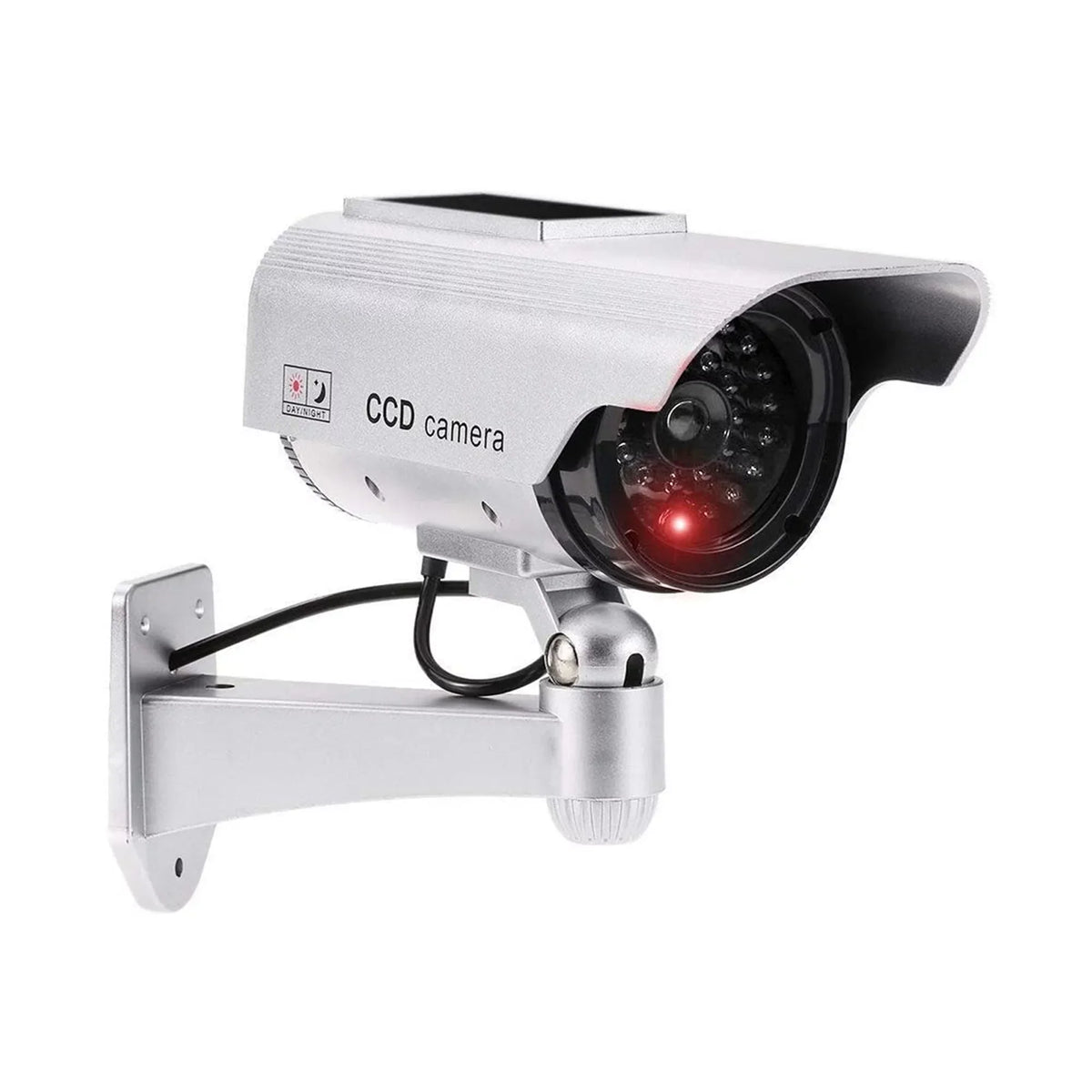 Solar Power Simulation Monitor, Wall Mounted 360 Degree Rotation Fake Camera for Indoor, Outdoor