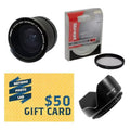 Opteka .35x High Definition II Super Wide Angle Panoramic Macro Fisheye Lens for Canon PowerShot G7 & G9 Digital Camera