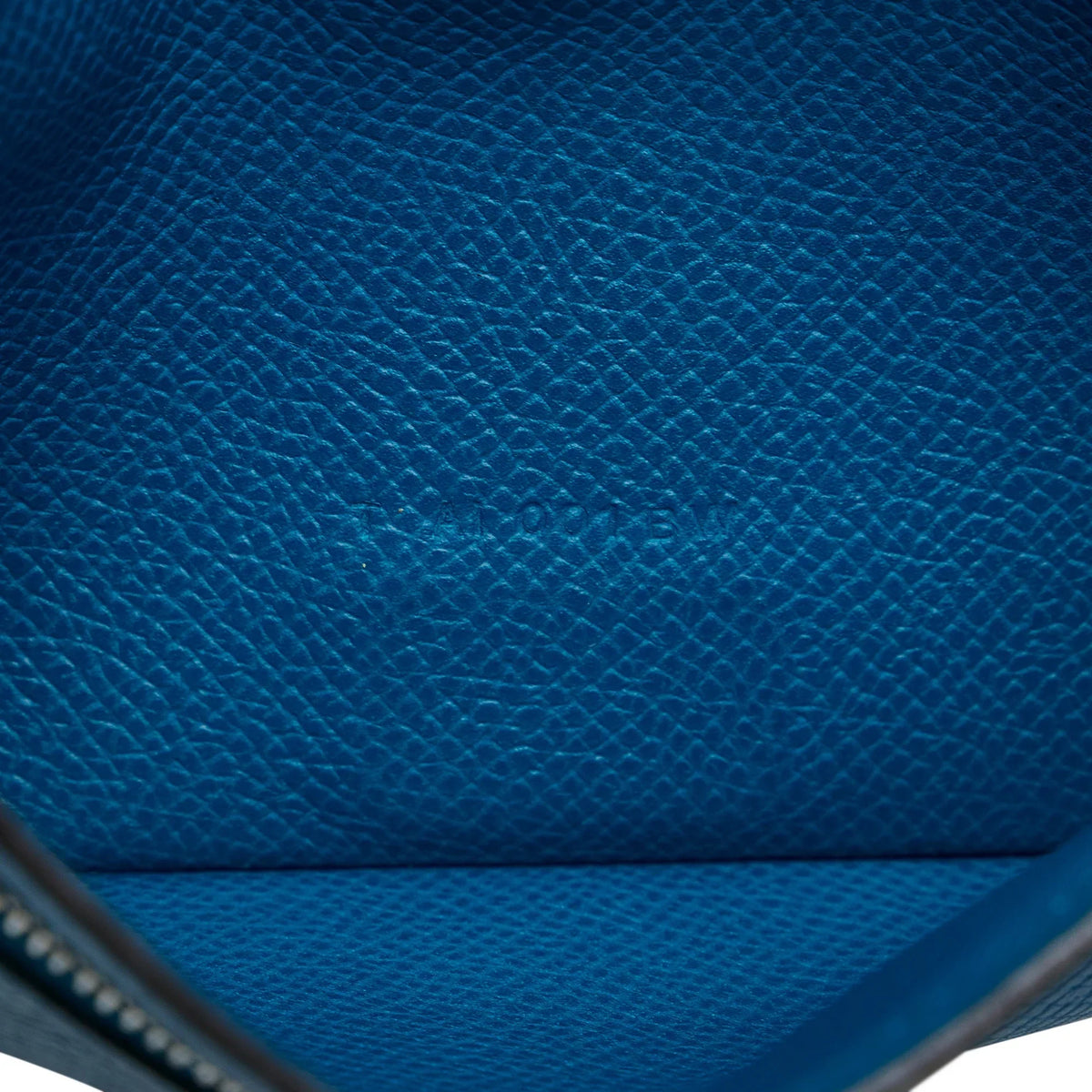 Pre-Owned Authenticated Hermès Epsom Bearn Wallet Calf Leather Blue Long Wallets Unisex (Fair)