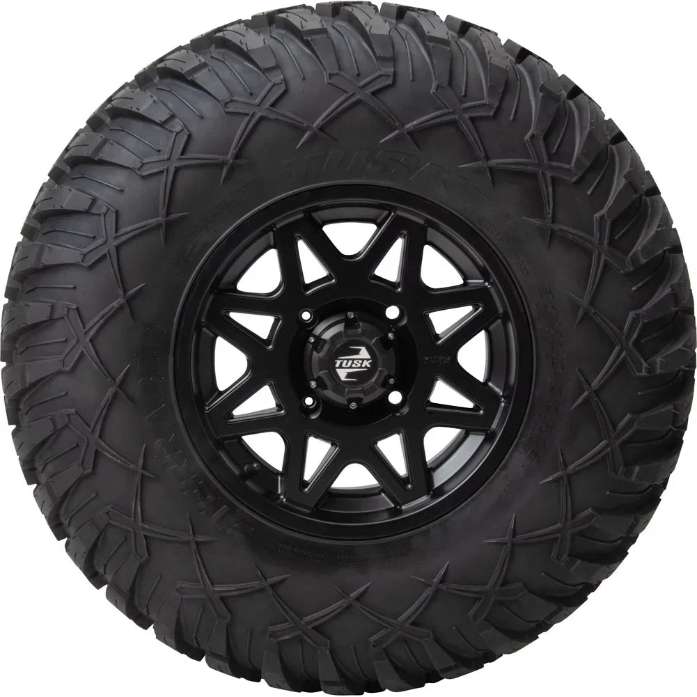 4/156 Tusk Tintic Wheel 14x7 4.0 + 3.0 Matte Black For Yamaha Wolverine RMAX 2 1000 Sport 2022