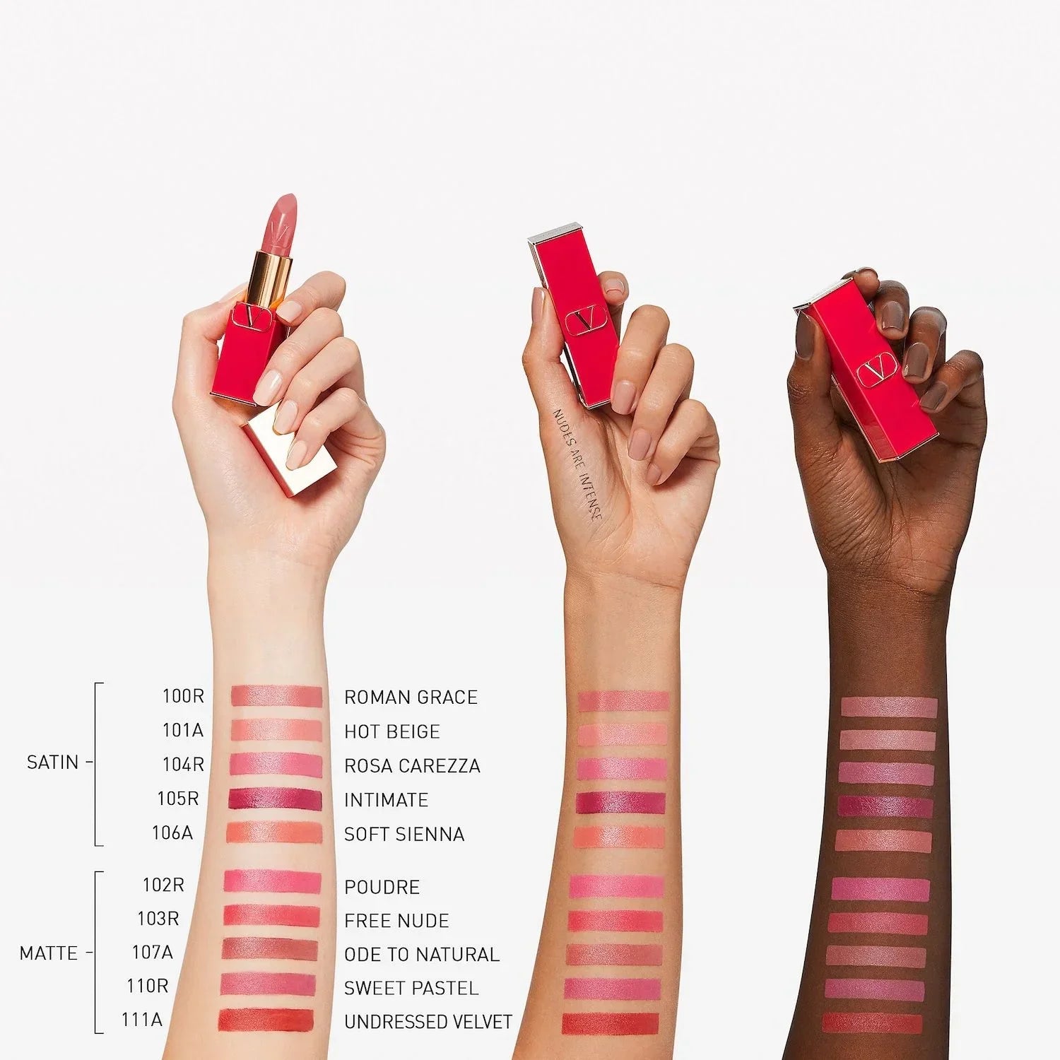 Valentino Rosso Valentino High Pigment Refillable Lipstick - 104R Rosa Carezza - rose nude