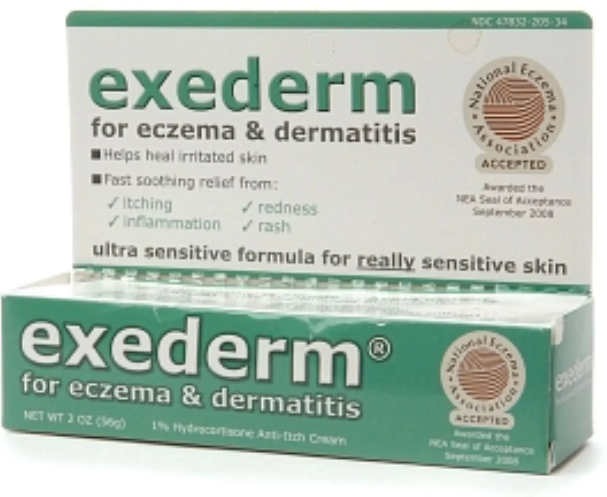 Exederm Flare Control Cream for Eczema & Dermatitis 2 oz (Pack of 3)