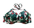Victoria's Secret Swim Bombshell Push Up Bikini Top Blue Floral Palm Cup Size 32A NWT