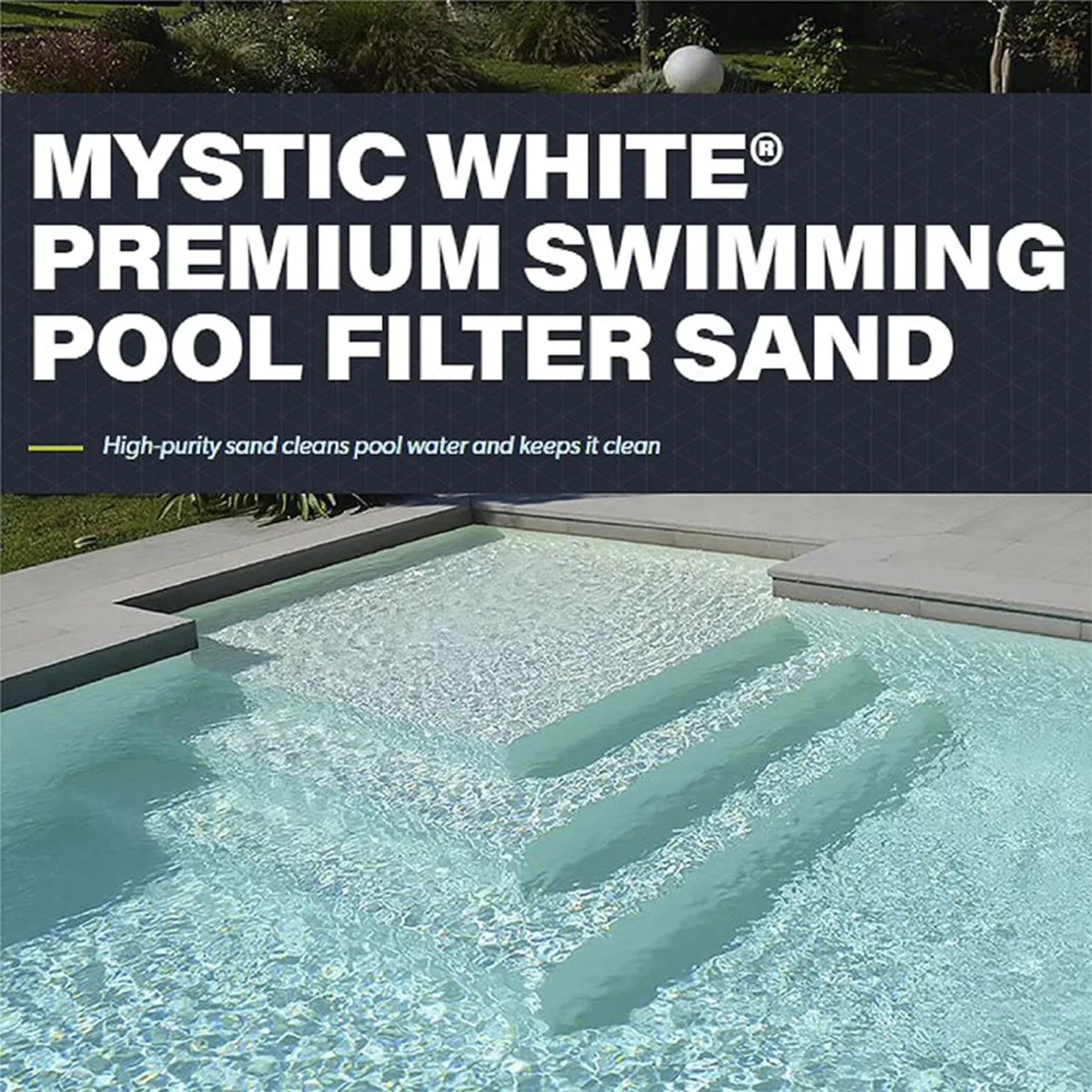 U.S. Silica 50lbs Mystic White II Swimming Pool Filter Sand, White (3 Pack)