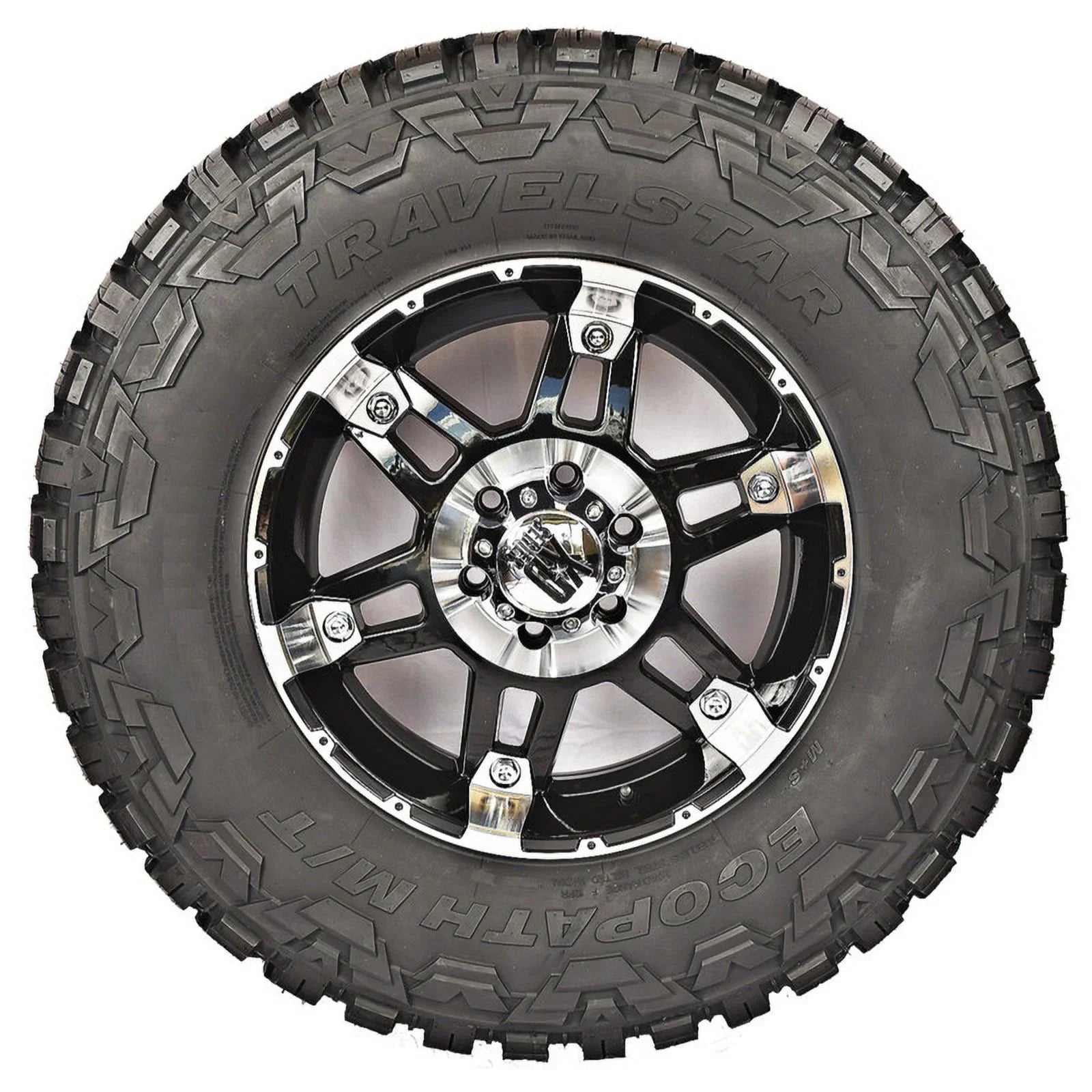 Travelstar Ecopath MT LT35X12.50R24 10 Ply 114Q Load Range E SUV Light Truck Mud Terrain Tire 35/12.50R24 MT (Tire Only)