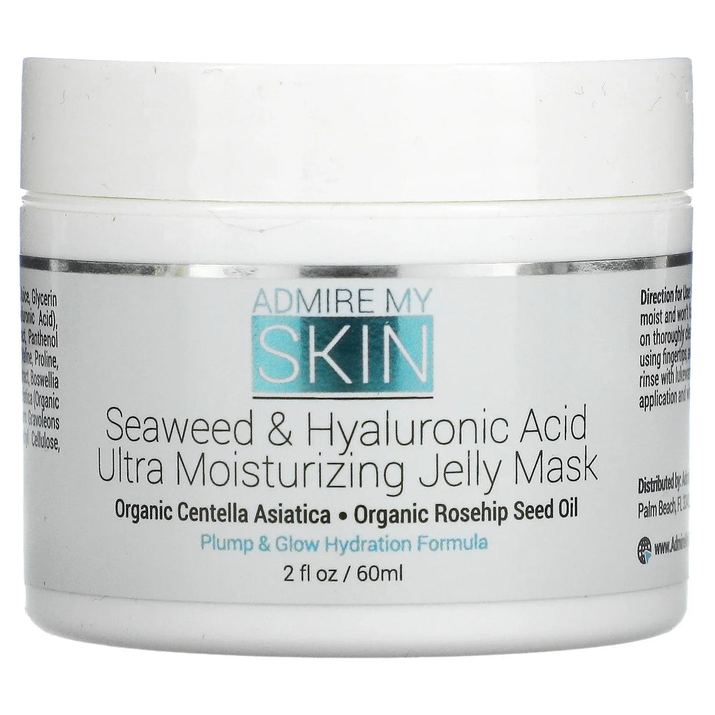 Admire My Skin Seaweed & Hyaluronic Acid Ultra Moisturizing Jelly Beauty Mask, 2 fl oz (60 ml)