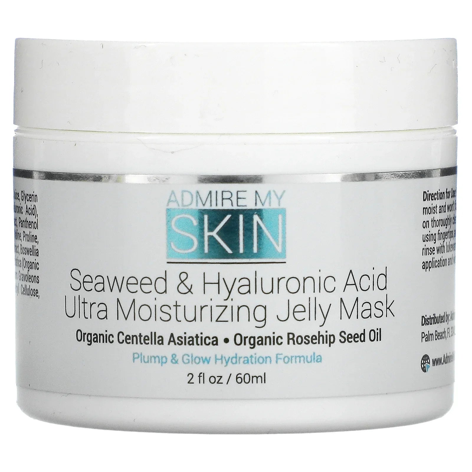 Admire My Skin Seaweed & Hyaluronic Acid Ultra Moisturizing Jelly Beauty Mask, 2 fl oz (60 ml)