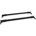 Ikon Motorsports Compatible with 13-16 Mazda CX-5 CX5 OE Style Cross Bar Roof Rack Black Aluminum