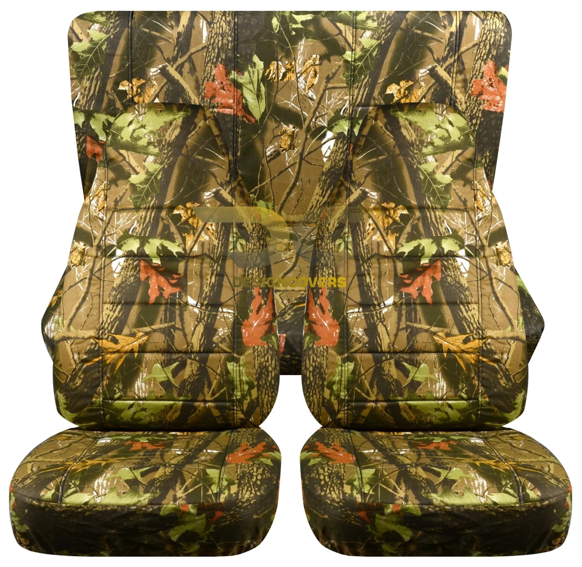 T404-Designcovers Compatible with 2003-2006 Jeep wrangler LJ Camo 2door Seat Covers:Camouflage Tree - Full Set Front&Rear Front&Rear