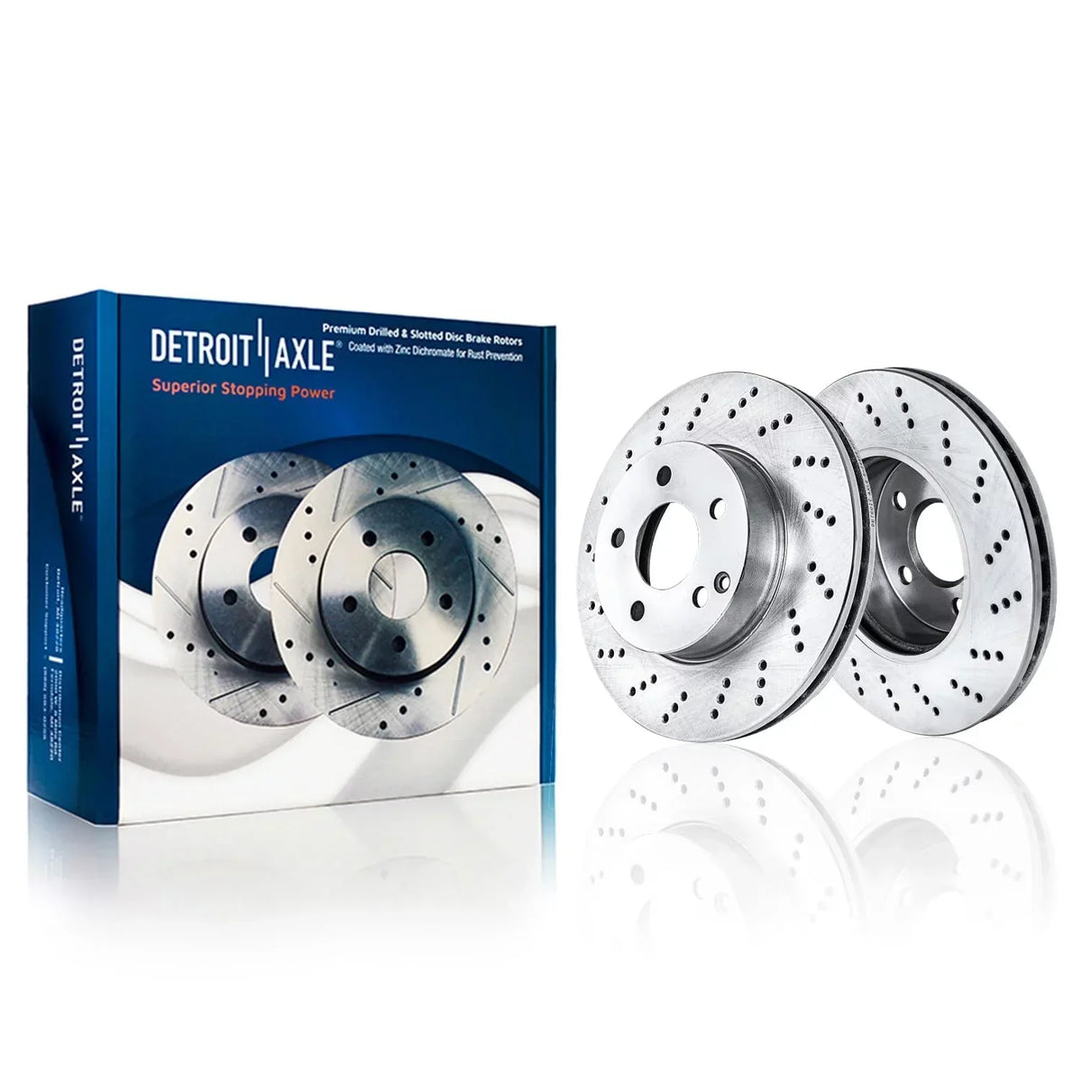 Detroit Axle - Brake Kit for Mercedes-Benz C230 C250 C300 Brakes Rotors and Ceramic Brake Pads Front & Rear Replacement Fits select: 2008-2009,2012 MERCEDES-BENZ C 300 4MATIC