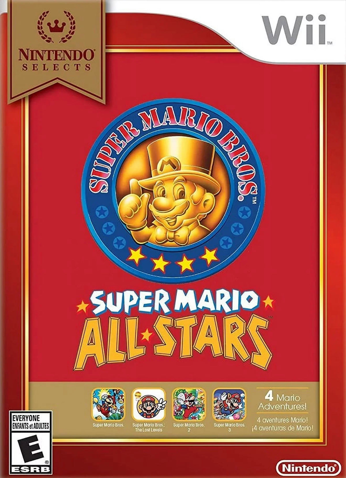 Restored Super Mario All-Stars:Select (Nintendo Wii, 2016) Adventure Game (Refurbished)