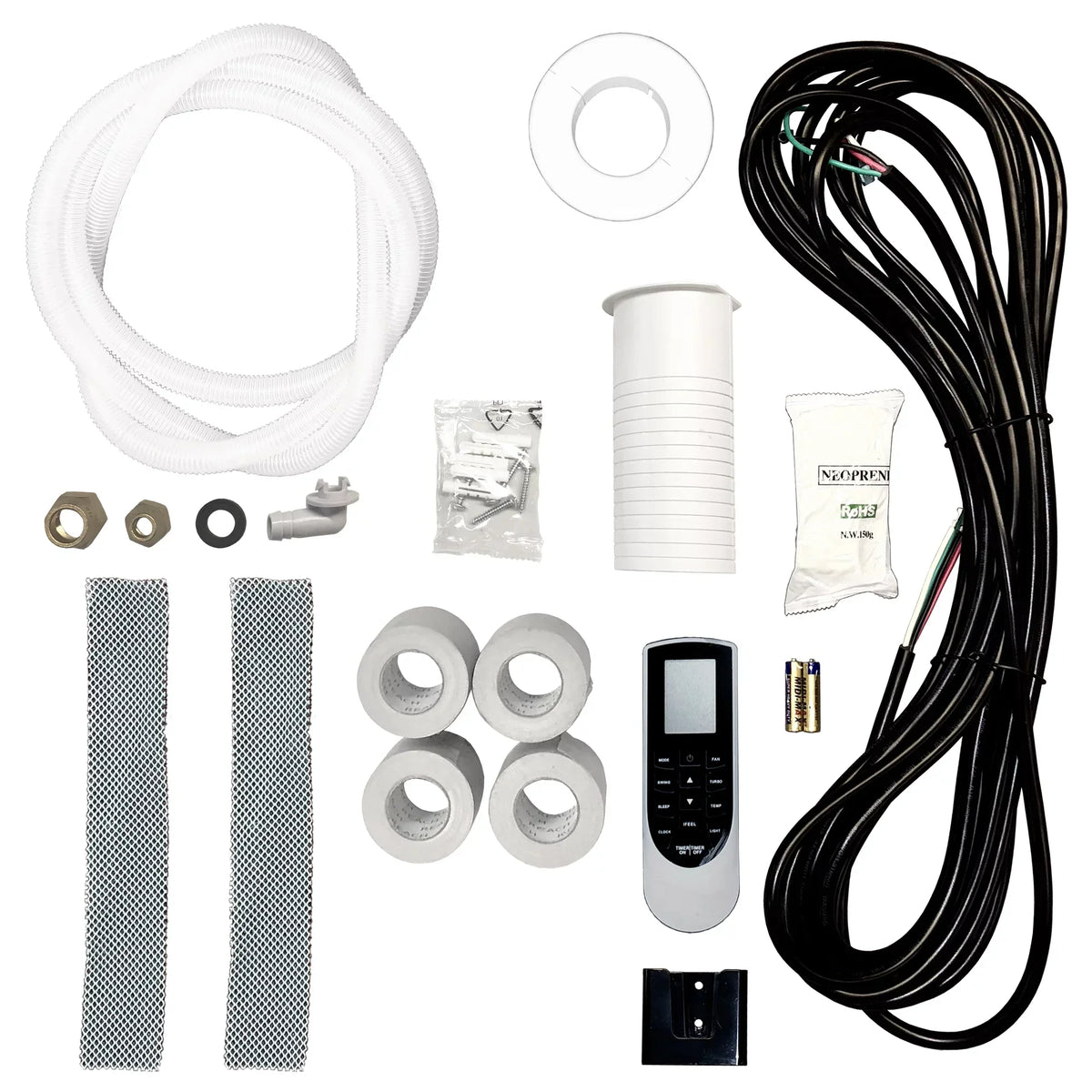 AmVent Super Efficiency 12000 BTU Inverter Ductless Mini Split and Heat Pump 115V/60 Hz 500 SQ coverage area  with 25 ft installation Kit