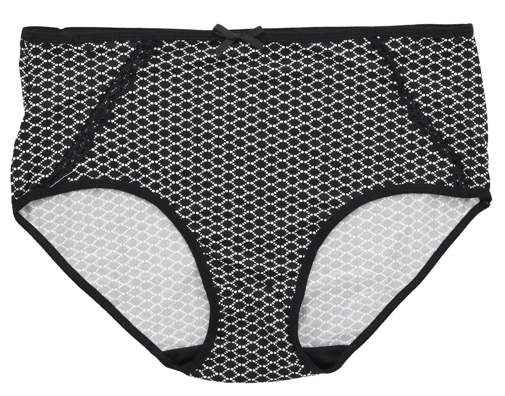 Delta Burke Intimates Women's Plus Size Sexy Classic High Rise Brief Panties (5Pr) (X-Large, Hot Pink Black Florals)