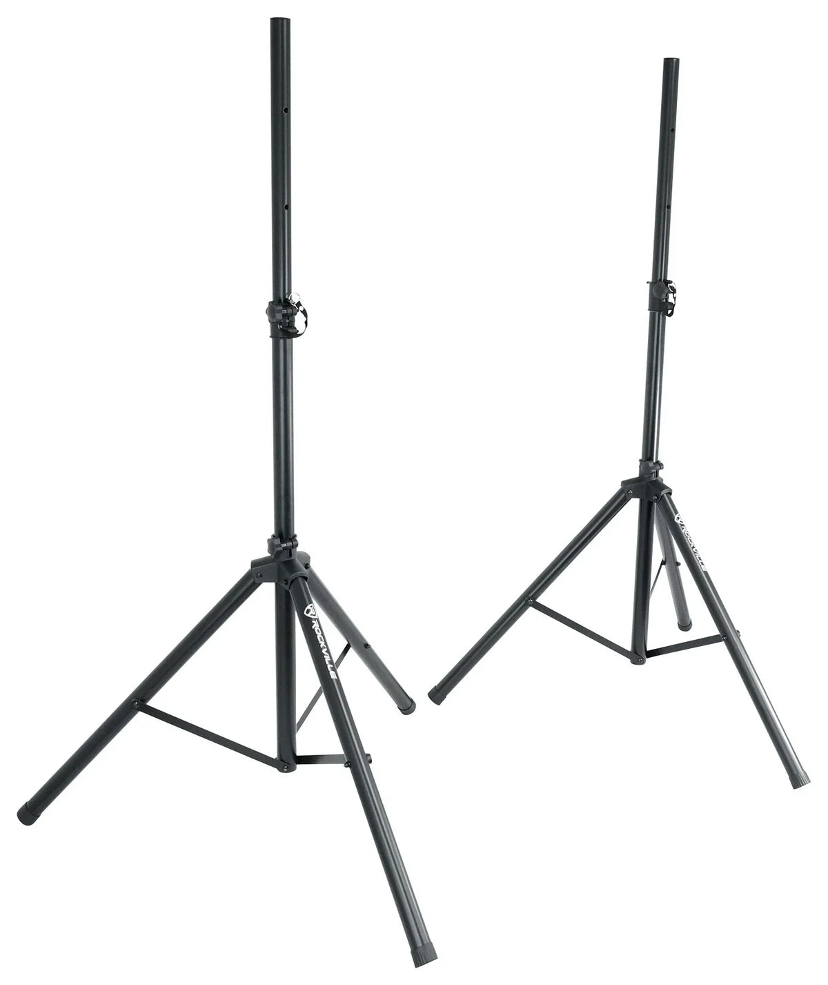 Rockville 2) 15" Battery Powered Speakers+Stands+Mics For Backyard Movie Theater