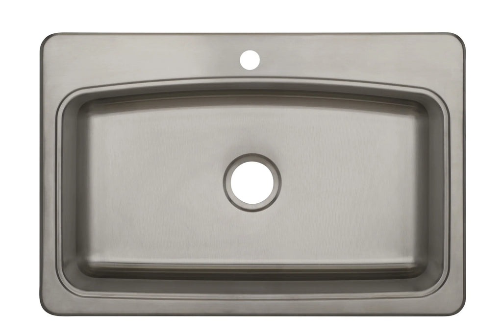 Proflo Pfsr1b332261 Bealeton 32-15/16" Drop In Single Basin Stainless Steel Kitchen Sink -