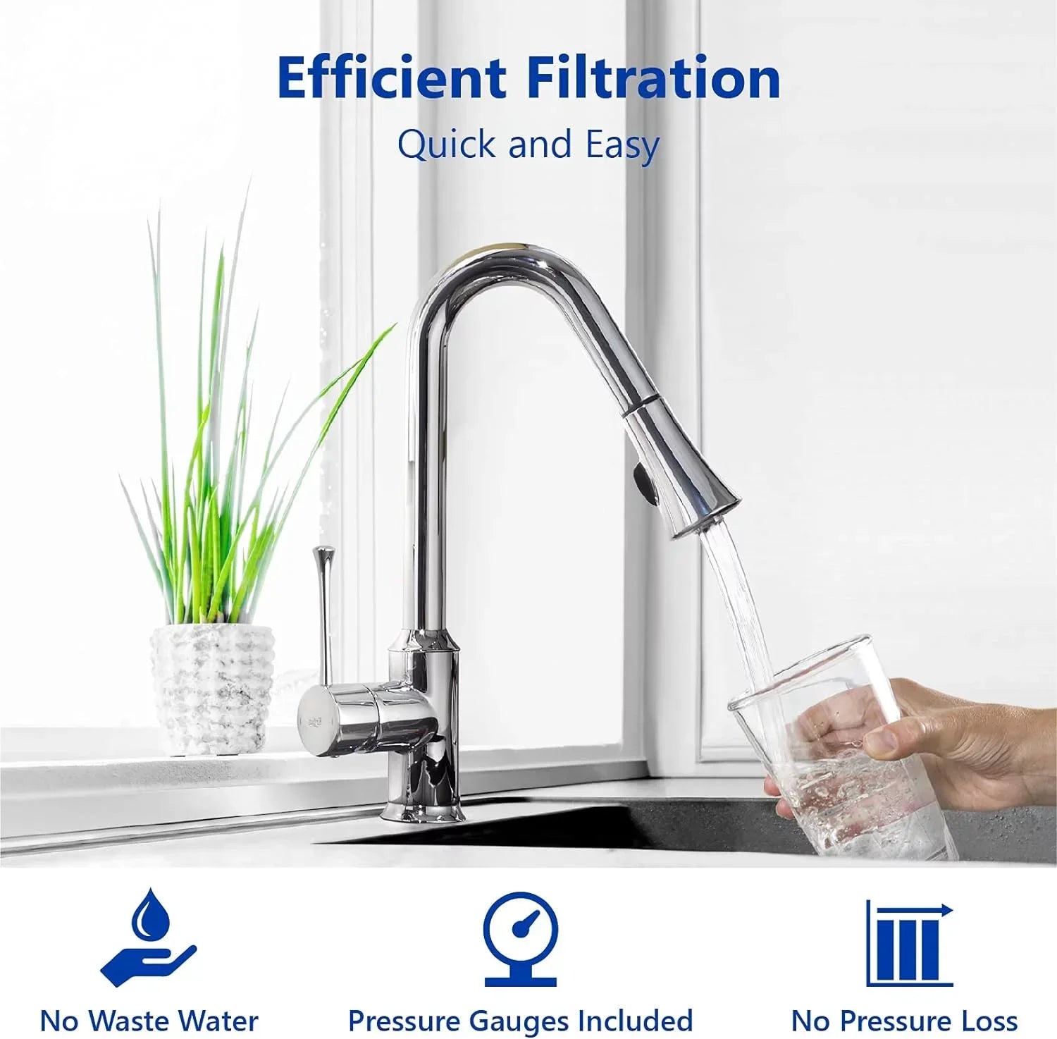 Whole House Water Filter Housing, Universal 20-Inch Housing 4.5” X 20”, 1-Inch NPT Inlet Outlet, Heavy Duty Standard Size Replacement Includes Bracket, Pressure Gauge, Wrench
