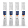 Aquaboon 1 Micron 20" x 2.5" String Wound Sediment Water Filter Cartridge | Universal Replacement for Any 20 inch RO Unit | Compatible with 101-230, PD-5-20, AP110-2C, P5-20, CFS124-C20, 4-Pack