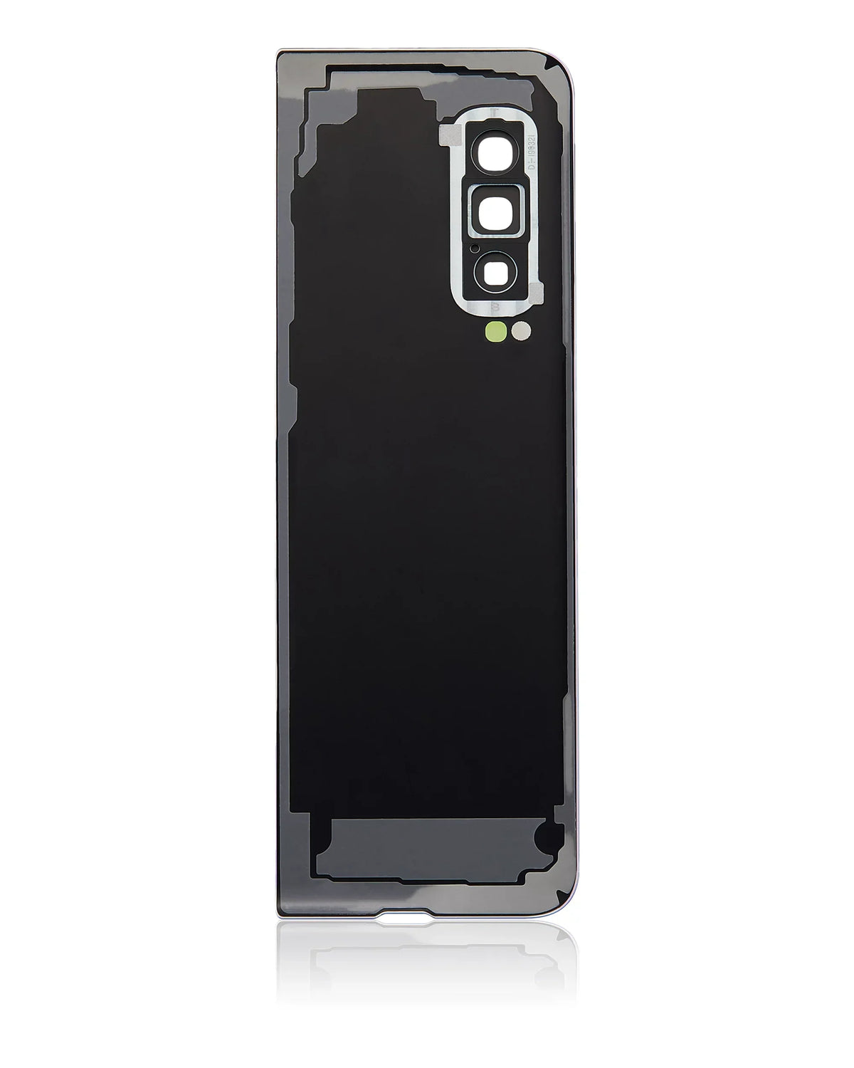 Replacement Back Cover Glass With Camera Lens Compatible For Samsung Galaxy Fold 4G (F900) (Aftermarket Plus) (Space Silver)
