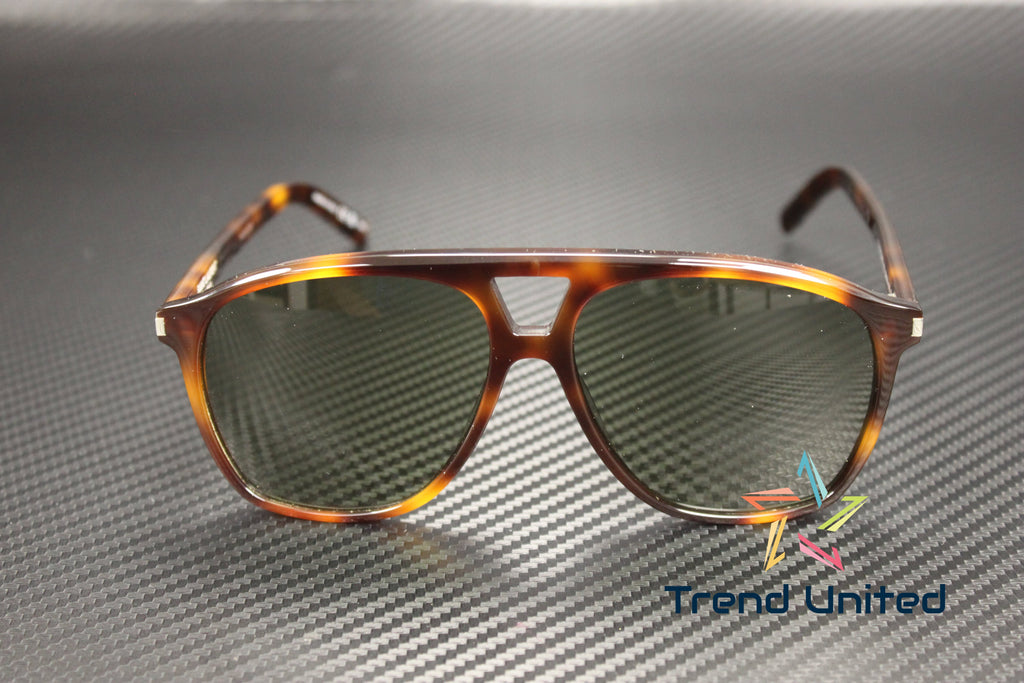 SAINT LAURENT SL 596 DUNE 002 Pilot Havana Green 58mm Women's Sunglasses