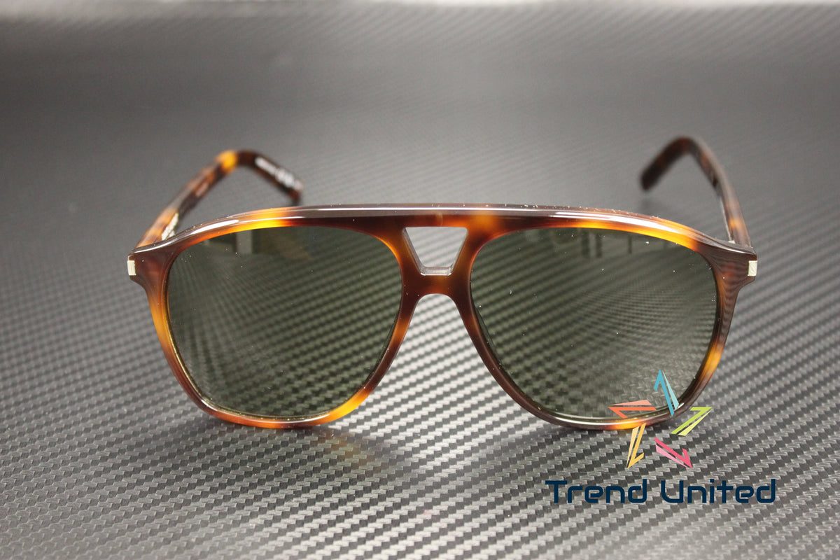 SAINT LAURENT SL 596 DUNE 002 Pilot Havana Green 58mm Women's Sunglasses