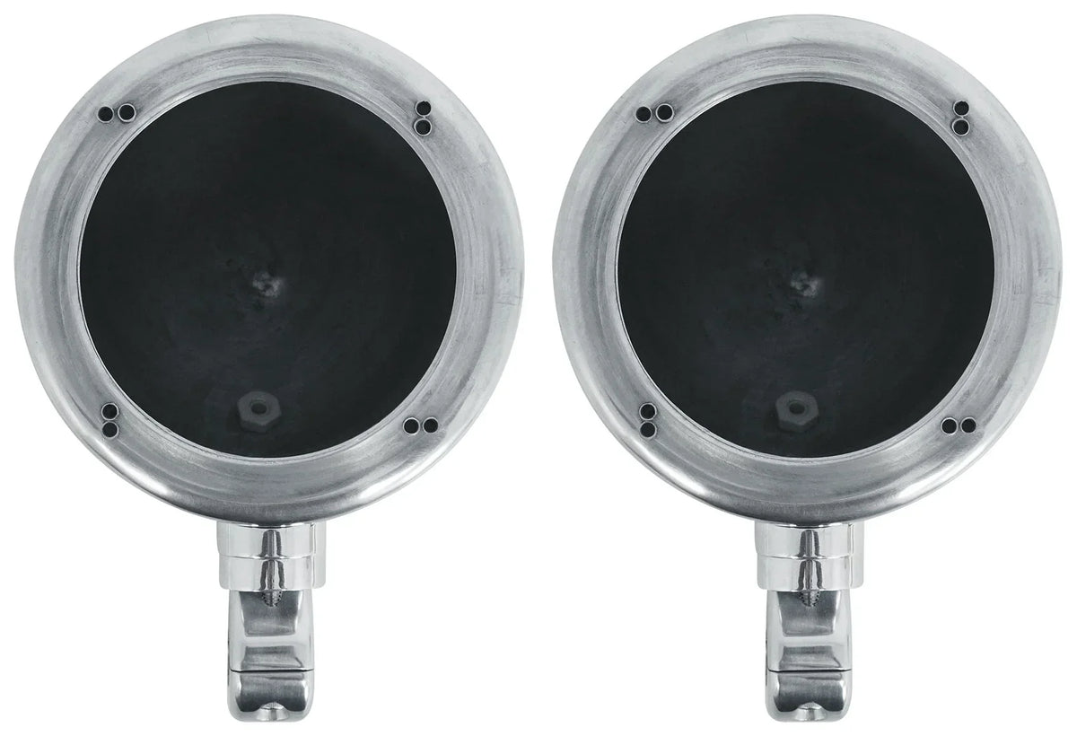 (2) Polk Audio 4" Chrome Tower Speakers+MTX 2-Channel Amp For ATV/UTVCART