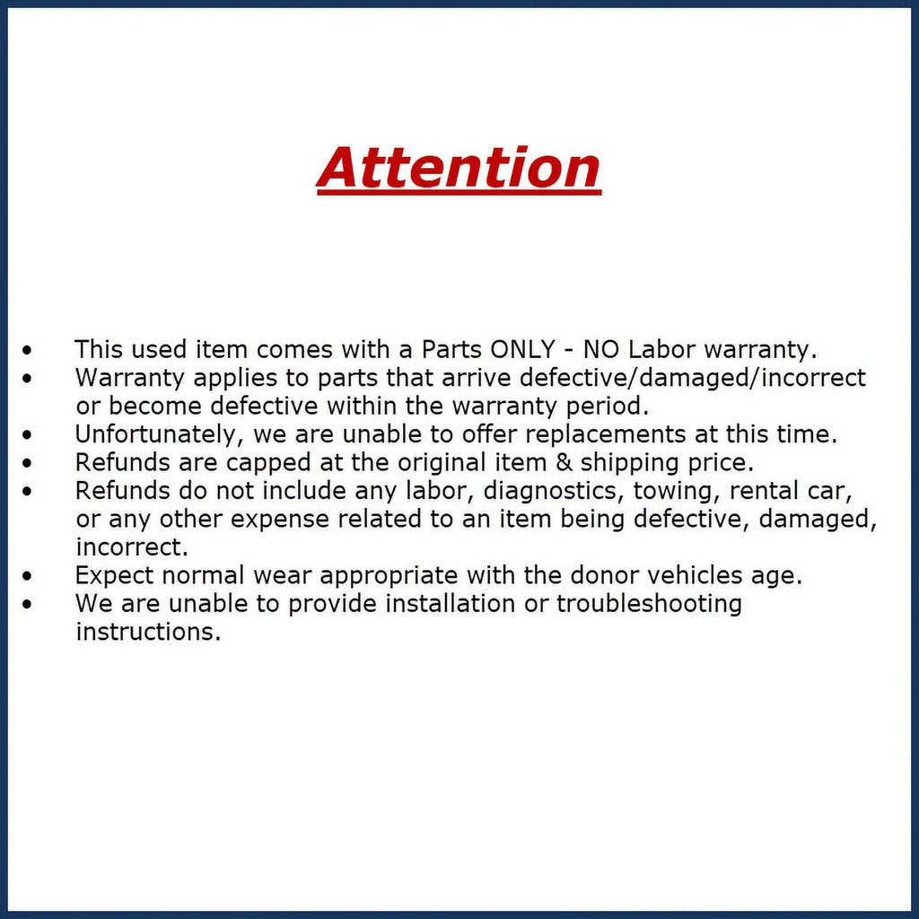 Pre-Owned 2018 2019 Toyota Camry Forward Recognition Lane Departure Front Camera OEM LKQ (Good)