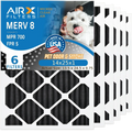 14x25x1 Air Filter Odor Eliminator Carbon Filter MERV 8 Comparable to MPR 700 & FPR 5 AC HVAC Premium USA Made 14x25x1 Furnace Filters by AIRX FILTERS WICKED CLEAN AIR. 6 Pack