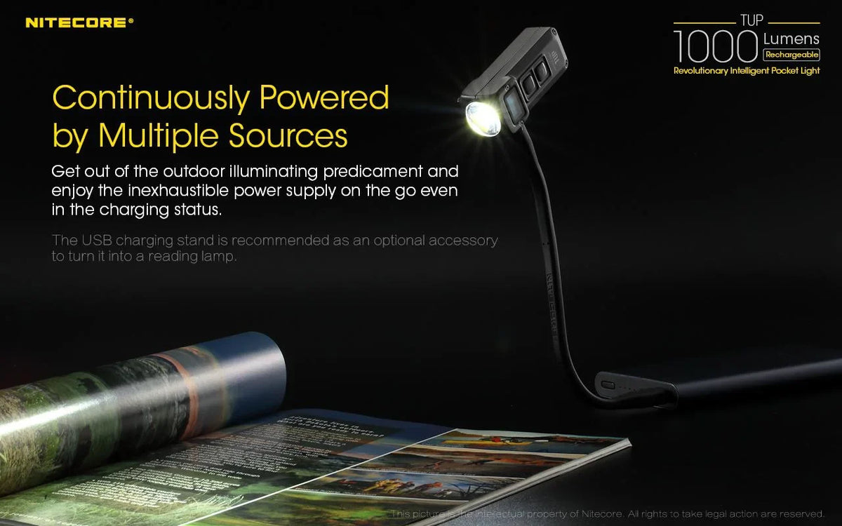 Value Bundle: Nitecore UT32 Dual Emitter Headlamp-(5700K, Cool White)-(3000K, Warm White)with 1xNL1834 Battery,TUP Rechargeable Intelligent Pocket Light(Black or Gray)and Eco-Sensa A1 Magnetic Charger