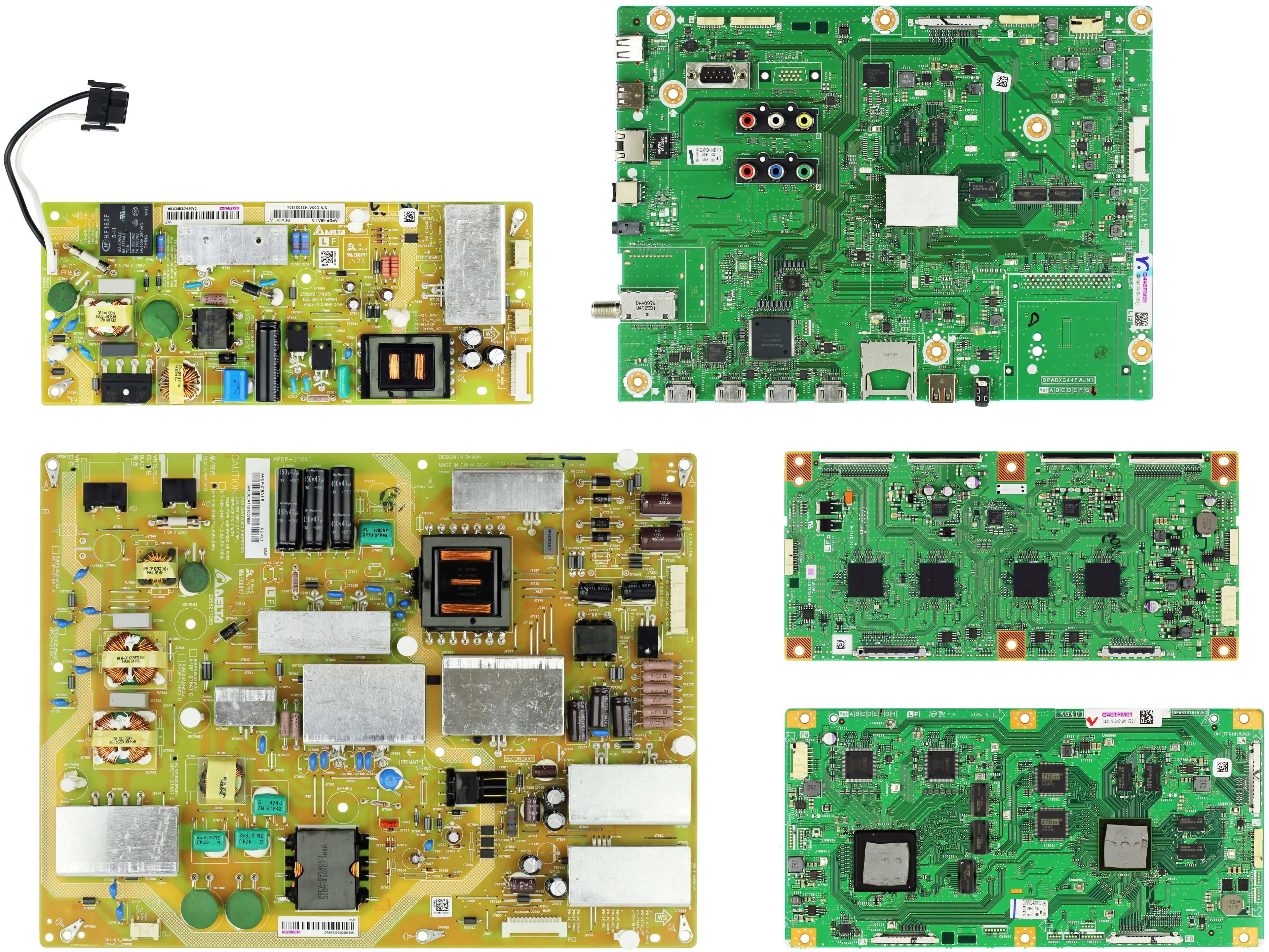Sharp LC-60UD27U Complete TV Repair Parts Kit -Version 1