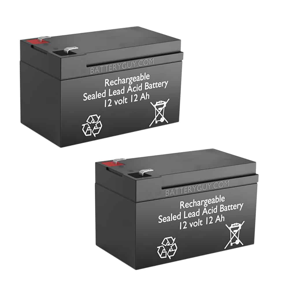 BatteryGuy Go-Go Travel Vehicle (SC40) replacement 12V 12Ah SLA battery - BatteryGuy brand equivalent (rechargeable - Qty of 2)