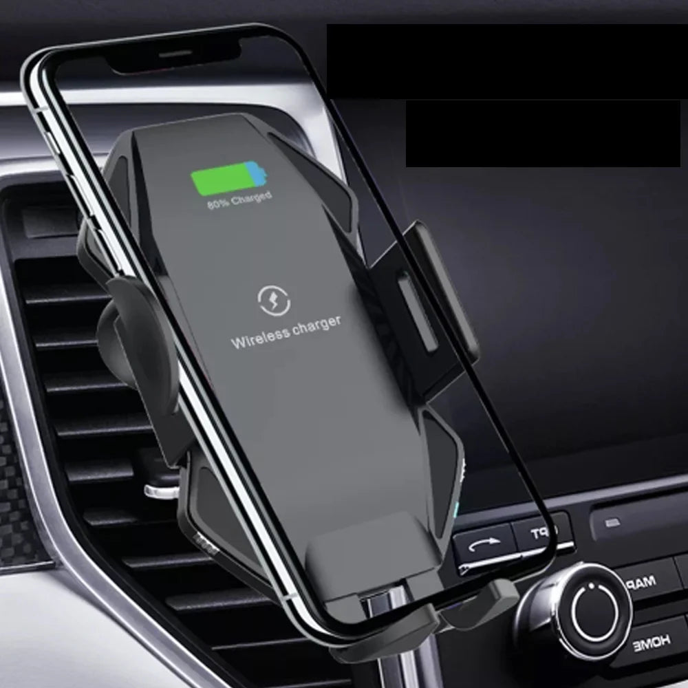 Wireless Car Charger, Saoqi 10W Smart Sensor Auto Clamping Air Vent Dashboard Windshield Car Phone Holder Mount, Compatible for iPhone, Samsung, Google, LG, etc