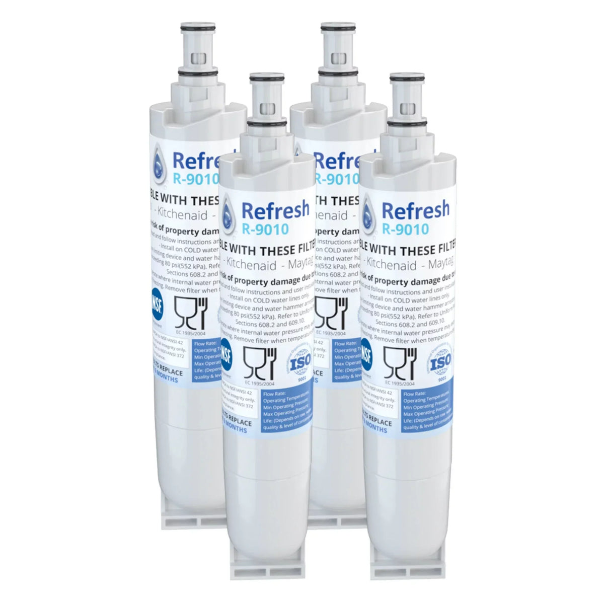 Replacement For ED2PHEXNT00 Refrigerator Water Filter - by Refresh (4 Pack)