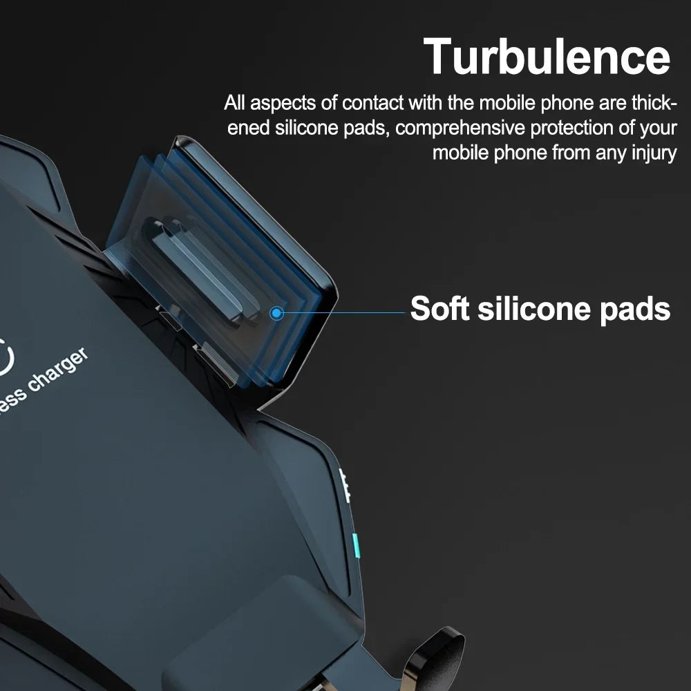 Wireless Car Charger, Saoqi 10W Smart Sensor Auto Clamping Air Vent Dashboard Windshield Car Phone Holder Mount, Compatible for iPhone, Samsung, Google, LG, etc